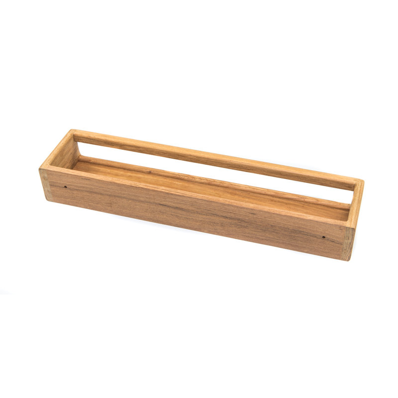 Rebrilliant Kobbe Drill / Screw Teak Shower Shelf & Reviews Wayfair